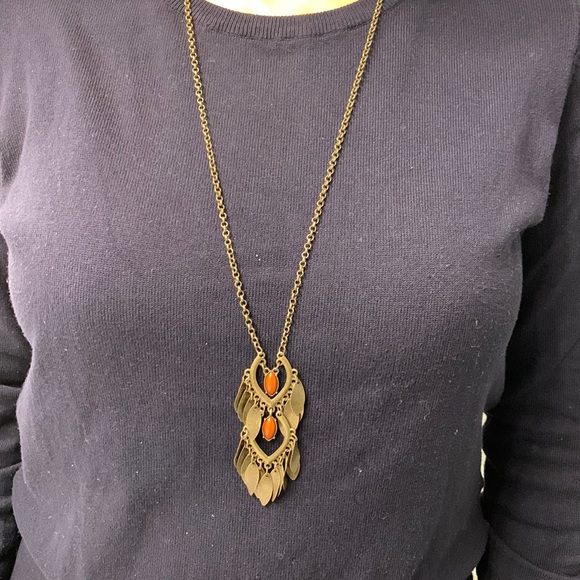 NWOT Summer Soul Brass Necklace w/ Earrings - Picture 3 of 6